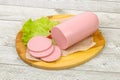 Sliced pork sausage Royalty Free Stock Photo