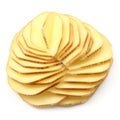 Sliced potato isolated on white created with Generative AI. Healthy vegetables for cooking.