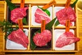 Sliced premium beef for japanese yakiniku