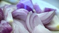 Sliced Purple Onions Ready For Cooking Royalty Free Stock Photo