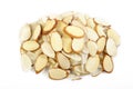 Sliced raw almonds Royalty Free Stock Photo