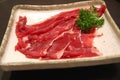 Sliced raw beef Royalty Free Stock Photo