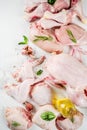 Sliced raw chicken Royalty Free Stock Photo