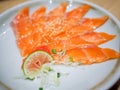 Sliced raw salmon Royalty Free Stock Photo