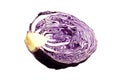 Sliced Red Cabbage isolated on white background Royalty Free Stock Photo