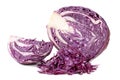 Sliced red cabbage isolated on white background Royalty Free Stock Photo