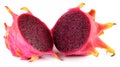 Sliced red dragon fruit