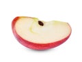 Sliced red gala apple isloated on white Royalty Free Stock Photo