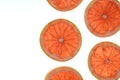 Sliced Red Grapefruit Isolated on White Background Royalty Free Stock Photo