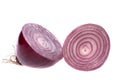 Sliced Red Onion Isolated Royalty Free Stock Photo