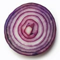 Sliced Red Onion Isolated on White Royalty Free Stock Photo