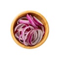 Sliced Red Onion or Purple Onion Rings Isolated Royalty Free Stock Photo