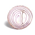 Sliced red onion rings isolated on white background Royalty Free Stock Photo