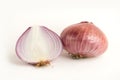 Sliced red onion on white isolated background Royalty Free Stock Photo