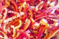Sliced Red pepper is a great background Royalty Free Stock Photo