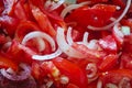 Sliced Red pepper is a great background Royalty Free Stock Photo