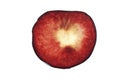 sliced red plum isolated on white. Royalty Free Stock Photo