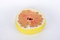 Sliced Red Pomelo fruit from South Korea Royalty Free Stock Photo