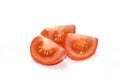 Sliced red tomato