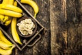 Sliced ripe banana in a bowl. Royalty Free Stock Photo