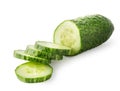 Sliced ripe cucumber Royalty Free Stock Photo