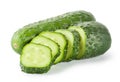 Sliced ripe cucumber Royalty Free Stock Photo