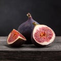 Sliced ripe figs