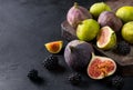 Sliced ripe figs Royalty Free Stock Photo