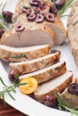 Sliced Roast Pork Tenderloin Royalty Free Stock Photo