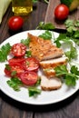 Sliced roasted chicken breast Royalty Free Stock Photo