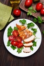 Sliced roasted chicken breast Royalty Free Stock Photo