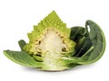 sliced romanesco broccoli cabbage or roman cauliflower isolated on white background Royalty Free Stock Photo