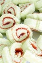 Sliced of roulade cake Royalty Free Stock Photo