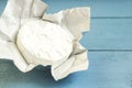 Sliced round camembert cheese traditional milk creamy dairy product Royalty Free Stock Photo
