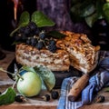 Sliced Rustic Apple Pie Royalty Free Stock Photo