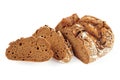 Rye loaf isolated over white Royalty Free Stock Photo