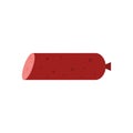 a sliced sausage flat design vector illustration