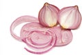 Sliced shallot Royalty Free Stock Photo