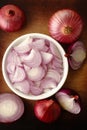 Sliced shallot onion Royalty Free Stock Photo