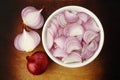 Sliced shallot onion Royalty Free Stock Photo