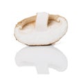 Sliced shiitakes in white background Royalty Free Stock Photo