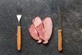 Sliced smoked pork meat Royalty Free Stock Photo