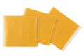 Sliced Smokey BBQ processed cheese, single slice wrapped in pack Royalty Free Stock Photo