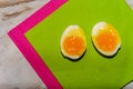 Sliced Softboiled Egg Royalty Free Stock Photo