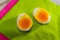 Sliced Softboiled Egg Royalty Free Stock Photo