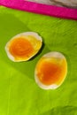 Sliced Softboiled Egg Royalty Free Stock Photo