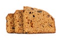 Sliced Spice Cake Isolated on White Background Royalty Free Stock Photo