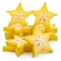 Starfruits are native to Southeast Asia and are known for thei Royalty Free Stock Photo