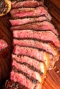 Sliced Steak Close Up Above