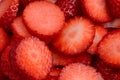 Sliced strawberries Royalty Free Stock Photo